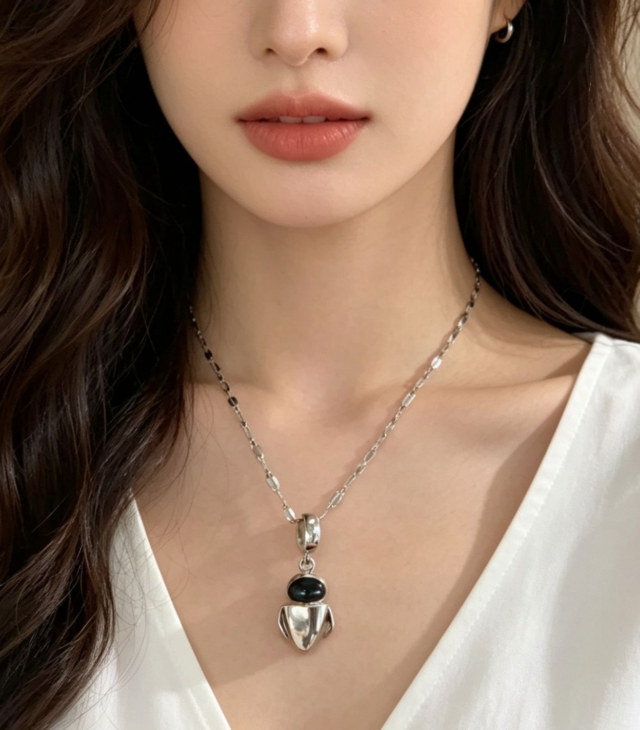 COLLAR EVA PLATEADA