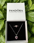 SET CORAZÓN ROSA