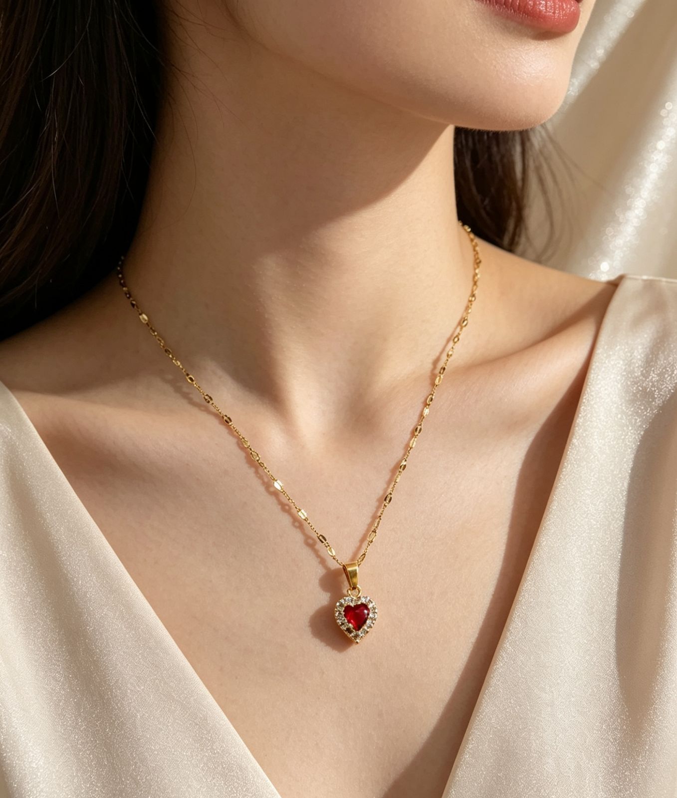 COLLAR CORAZON ROJO PEQUEÑO